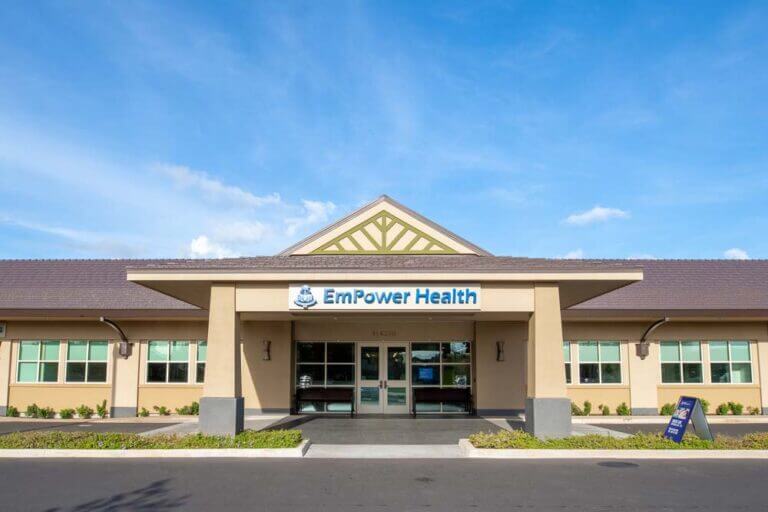 Exterior shot of EmPower Health entrance.